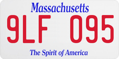 MA license plate 9LF095