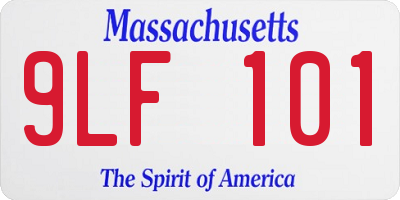 MA license plate 9LF101