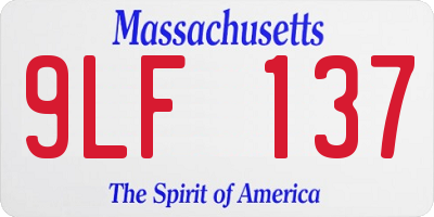 MA license plate 9LF137