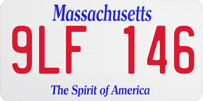 MA license plate 9LF146