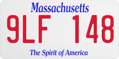 MA license plate 9LF148