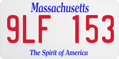 MA license plate 9LF153