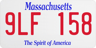 MA license plate 9LF158