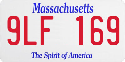 MA license plate 9LF169