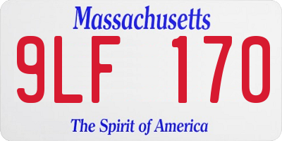 MA license plate 9LF170