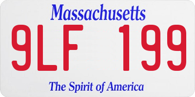 MA license plate 9LF199