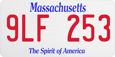MA license plate 9LF253