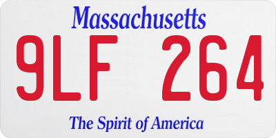 MA license plate 9LF264