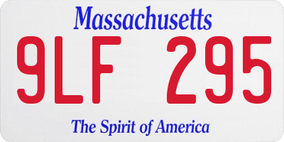 MA license plate 9LF295