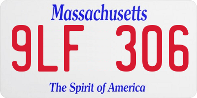 MA license plate 9LF306