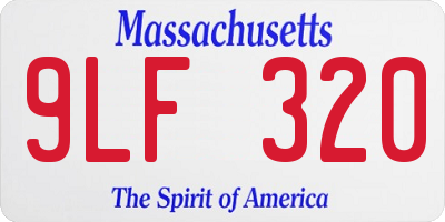 MA license plate 9LF320