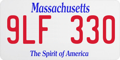 MA license plate 9LF330