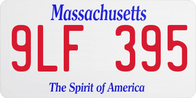 MA license plate 9LF395