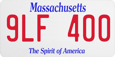 MA license plate 9LF400