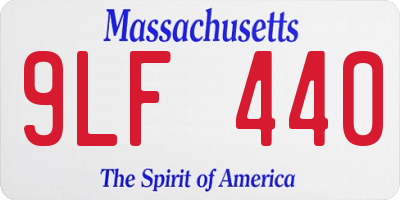 MA license plate 9LF440