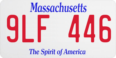 MA license plate 9LF446