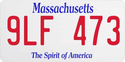 MA license plate 9LF473