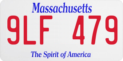 MA license plate 9LF479