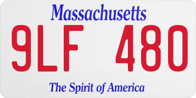 MA license plate 9LF480