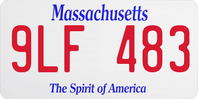 MA license plate 9LF483