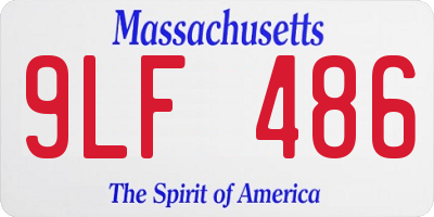 MA license plate 9LF486