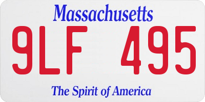MA license plate 9LF495