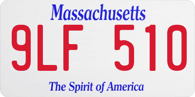 MA license plate 9LF510