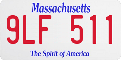 MA license plate 9LF511