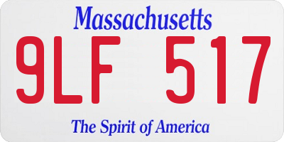 MA license plate 9LF517