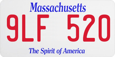 MA license plate 9LF520