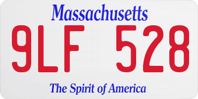 MA license plate 9LF528
