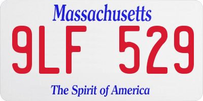 MA license plate 9LF529