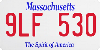 MA license plate 9LF530