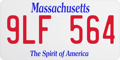 MA license plate 9LF564