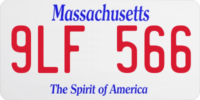 MA license plate 9LF566