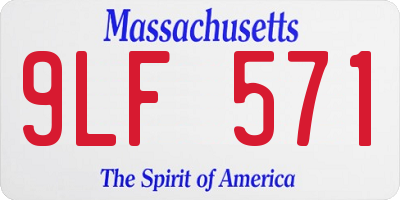 MA license plate 9LF571