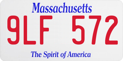 MA license plate 9LF572