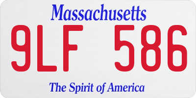 MA license plate 9LF586
