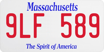 MA license plate 9LF589