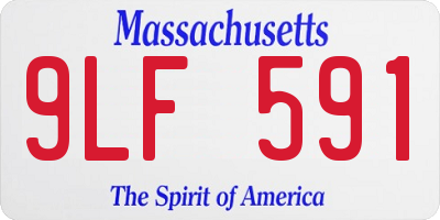 MA license plate 9LF591