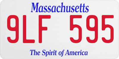 MA license plate 9LF595