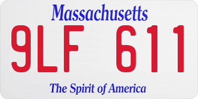 MA license plate 9LF611