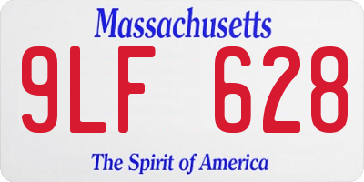 MA license plate 9LF628