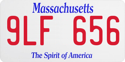 MA license plate 9LF656