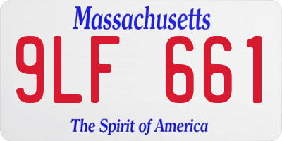MA license plate 9LF661