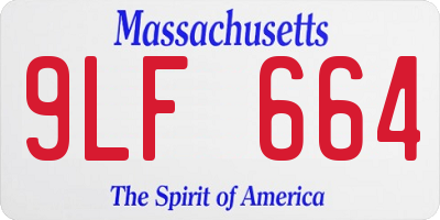 MA license plate 9LF664