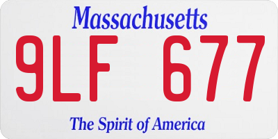 MA license plate 9LF677
