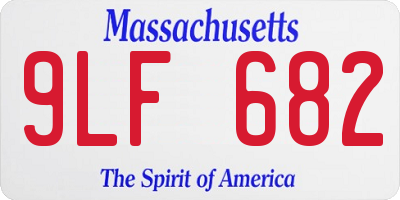 MA license plate 9LF682