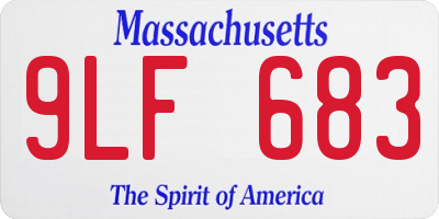MA license plate 9LF683