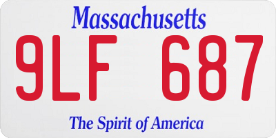 MA license plate 9LF687